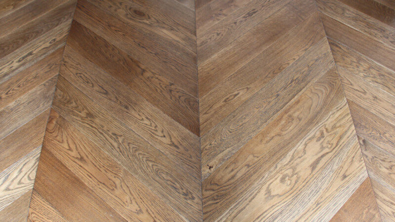 Detail shot of wooden floors finished with Rubio Monocoat Oil Plus 2C.
