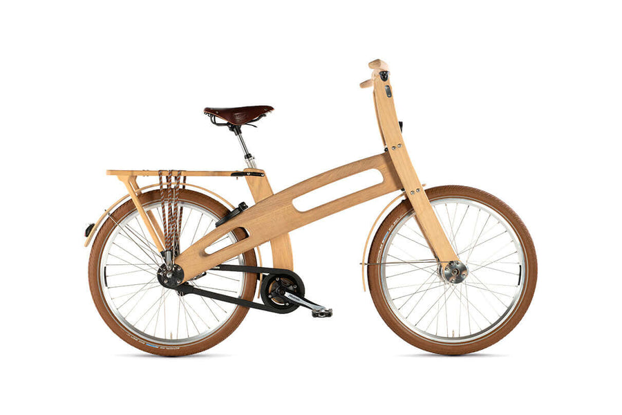 Commuter bike made from wood.