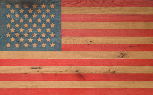 Rubio Monocoat USA wooden flag