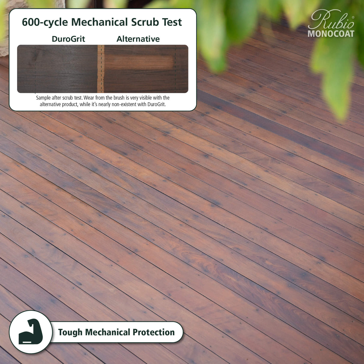 DuroGrit provides tough mechanical protection on exterior wood