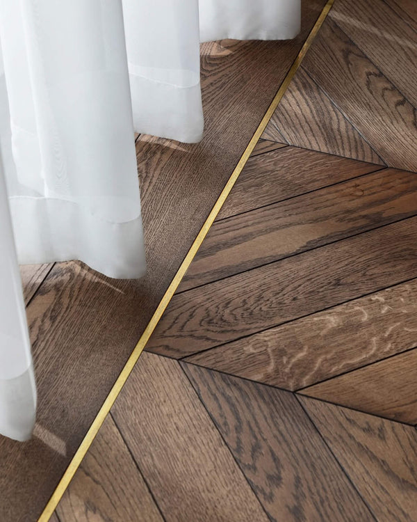 Project inspiration for chevron wood flooring finished with Rubio Monocoat Oil Plus 2C hardwax oil wood stain and finish for interior wood surfaces.