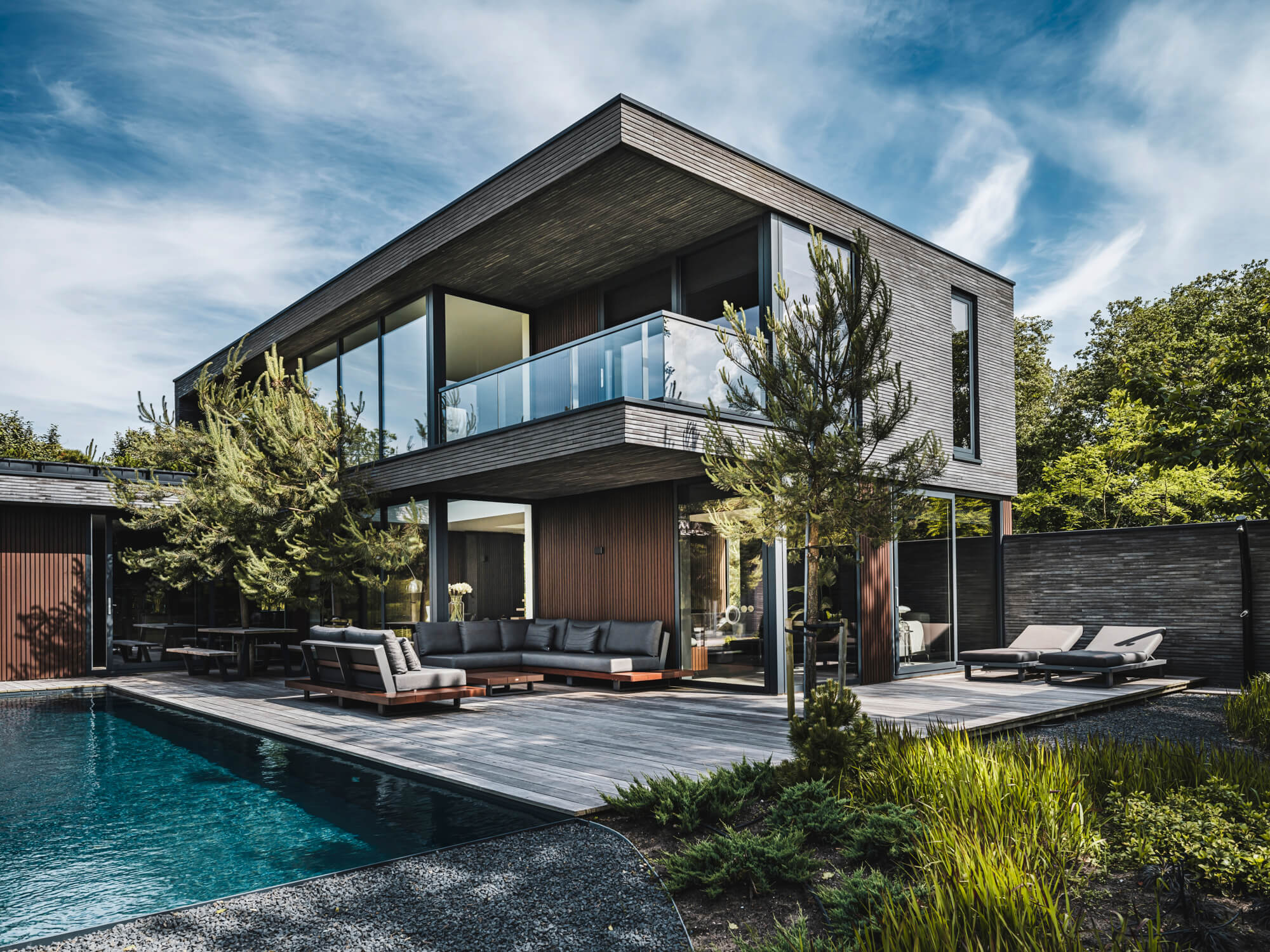Exterior wood cladding inspiration finished with DuroGrit exterior wood stain and finish for any outdoor project. 
