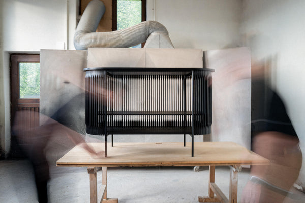 Project inspiration for a Scandinavian inspired sideboard finished with Rubio Monocoat Precolor Easy Intense Black and Oil Plus 2C Black interior wood stain and finish. 