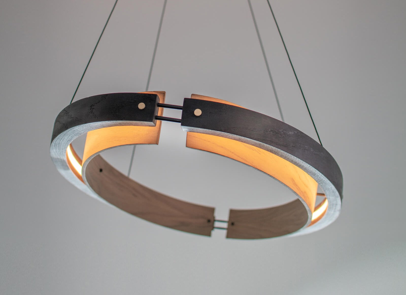 Inspiration for a wood light fixture finished with Rubio Monocoat Oil Plus 2C hardwax oil interior wood stain and finish. 