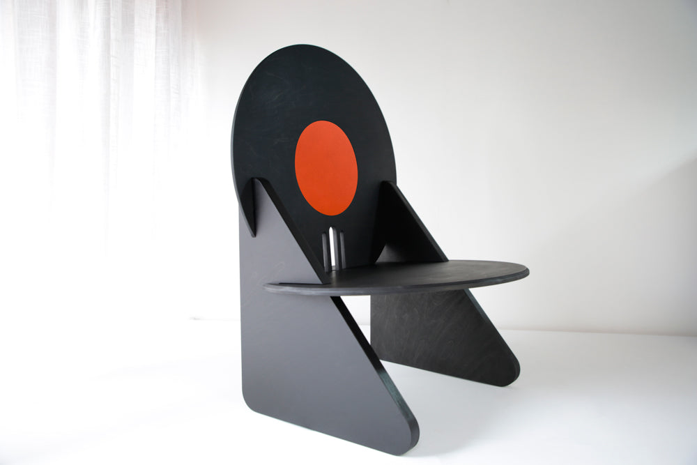 A modern chair crafted with traditional Japanese joinery methods.