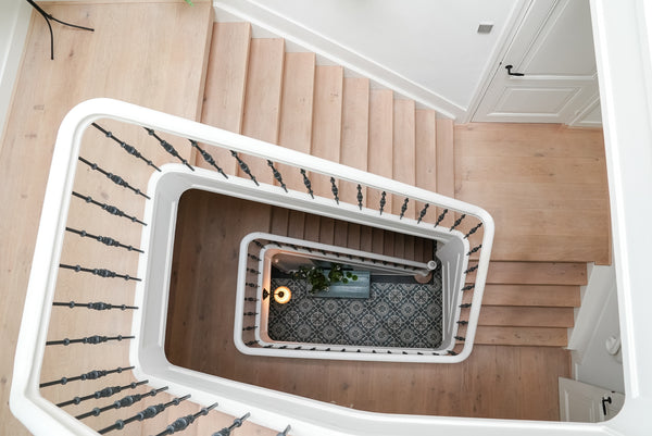 A light and bright staircase finished using our wood finish Oil Plus 2C