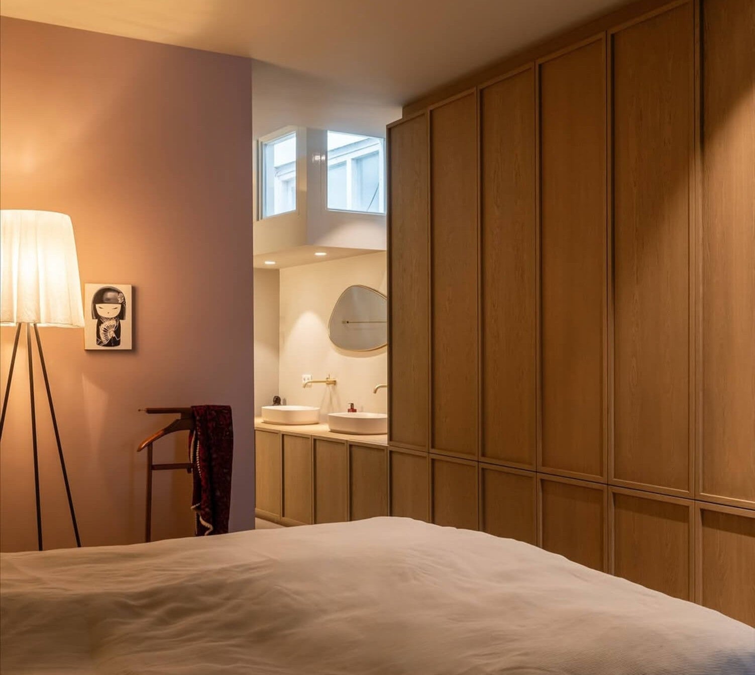 Project inspiration for a built-in wood wardrobe finished with Rubio Monocoat Oil Plus 2C 