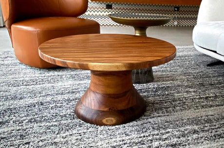Turned wooden coffee table finished with Rubio Monocoat Oil Plus 2C