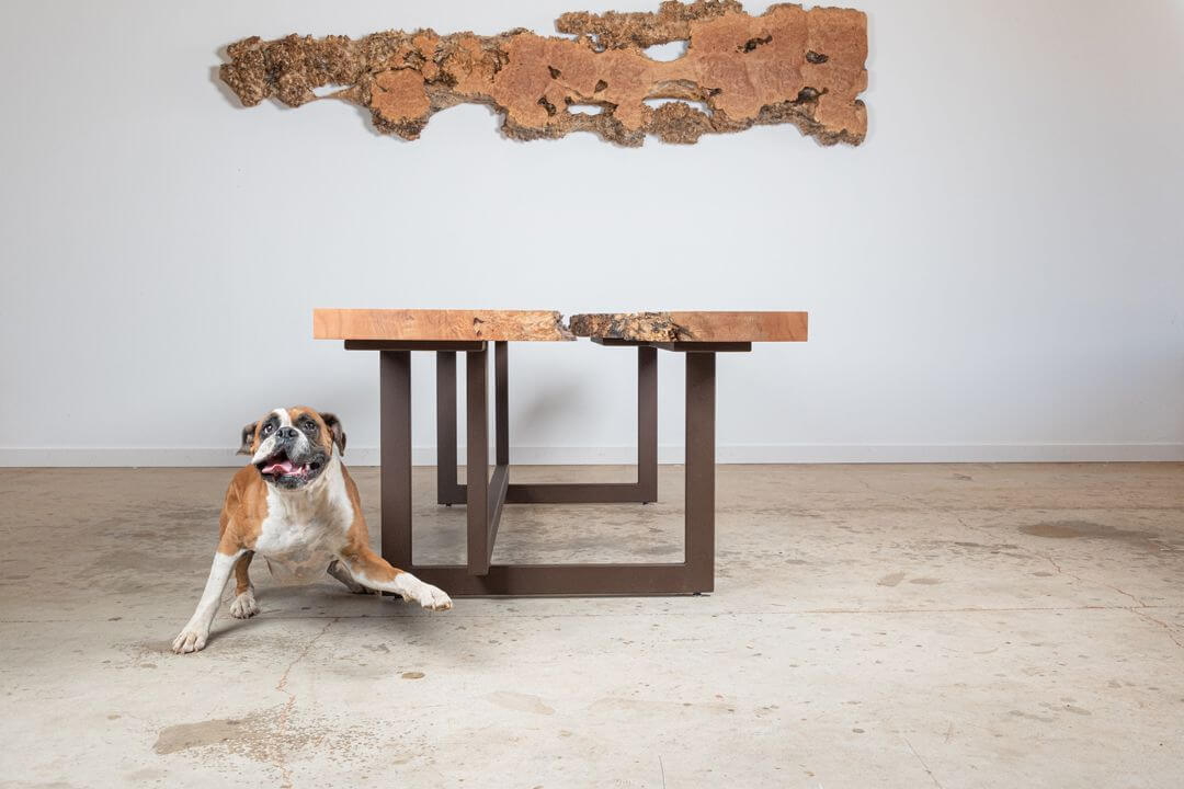 Kristopher Kirkpatrick Live edge Slab Table Rubio Monocoat