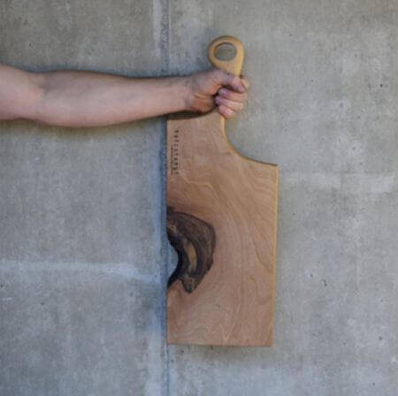 Wooden serving board finished with Rubio Monocoat.