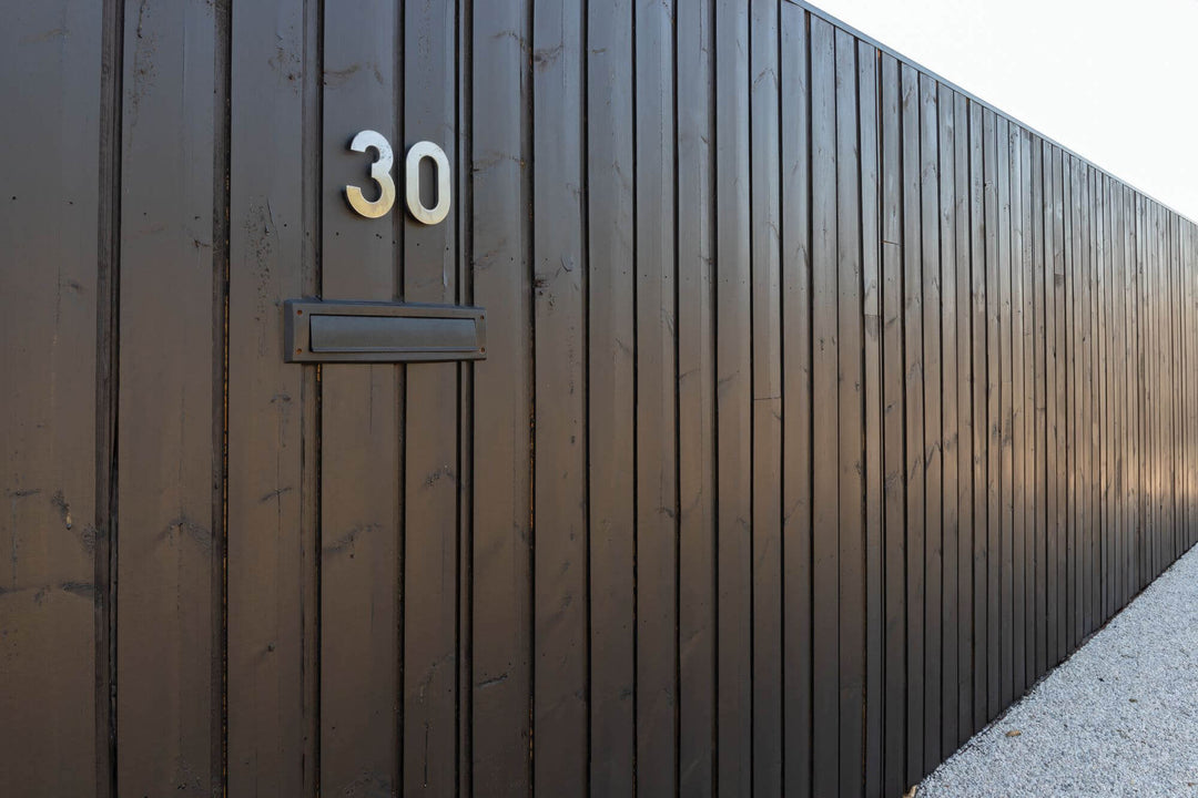 Close up of wooden fence finished with Rubio Monocoat products.