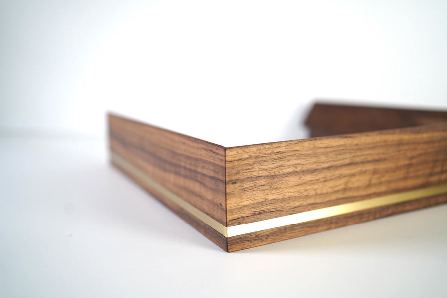 Espresso machine side rails for the top of the machine finished with a wax wood coating.