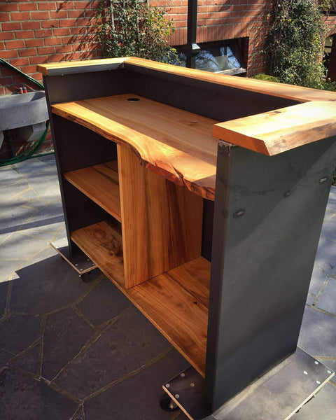 Beautiful wooden bar finished with Rubio Monocoat products.
