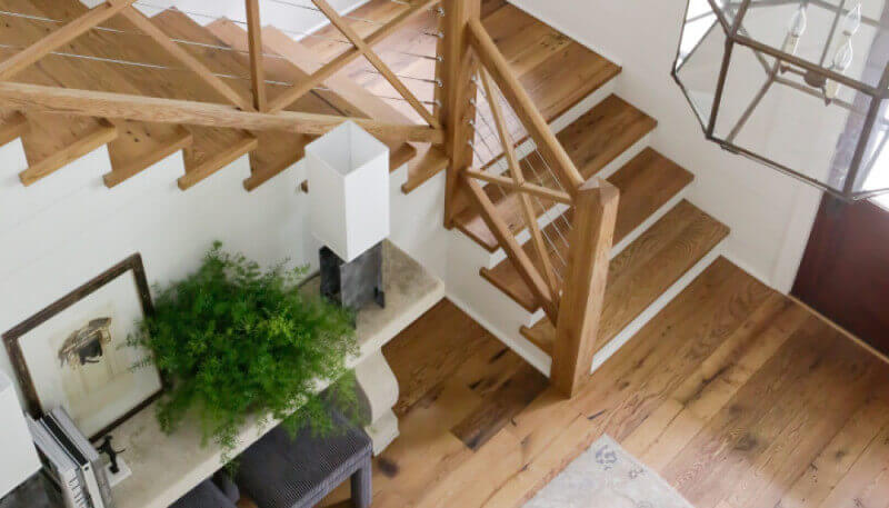 Wooden stairs finished with Rubio Monocoat.