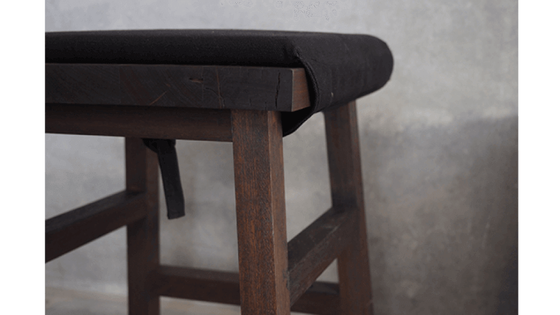 close up of a wooden stool finished with Rubio Monocoat.
