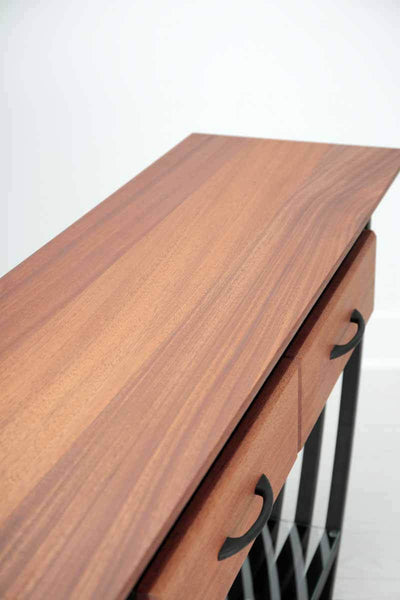 Clean shot of console table finished using hardwax oil wood finish.