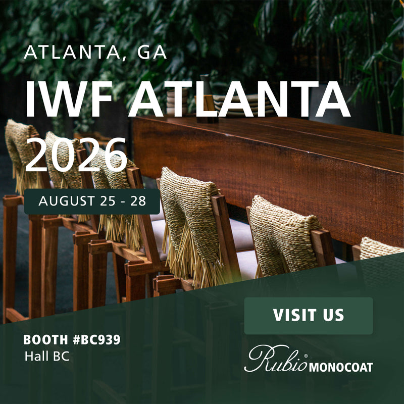 Rubio Monocoat USA is exhibiting at IWF Atlanta August 25-28, 2026 at booth BC939.