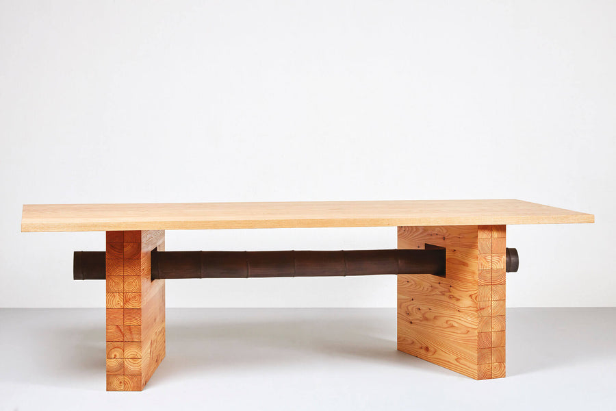 Furniture art exhibit features wood finished with Rubio Monocoat hardwax oil finishes.