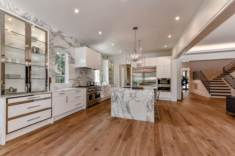 White oak floors finished with Rubio Monocoat.
