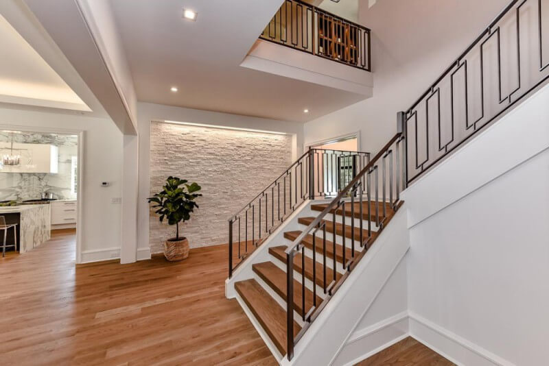 Wooden stair case finished with Rubio Monocoat.