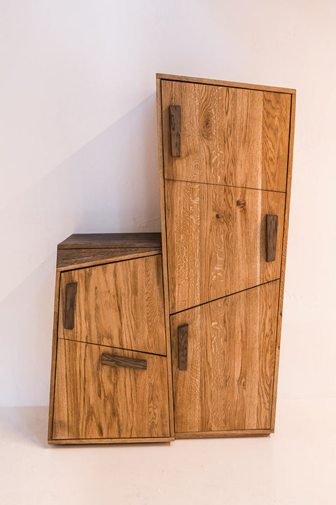 Custom wooden cabinets finished with Rubio Monocoat.