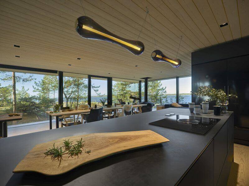 Wooden floors in kitchen finished with Rubio Monocoat.