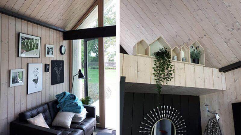Interior of pool house finished with Rubio Monocoat.