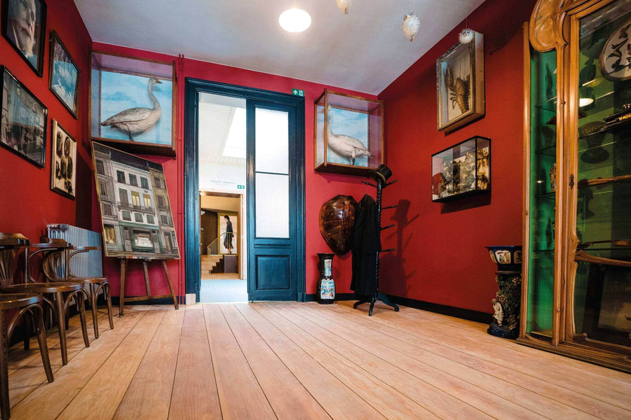 Unique rooms in museum feature hardwood floors finished with Rubio Monocoat.
