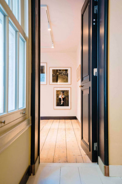 Unique museum features wood floors finished Rubio Monocoat hardwax oil.