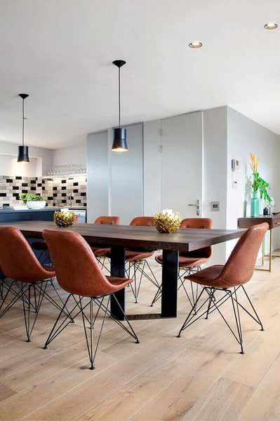 Modern house features wood floors finished with Rubio Monocoat products.
