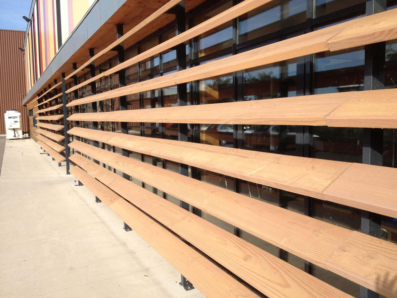 Larch wood finished with Hybrid Wood Protector.