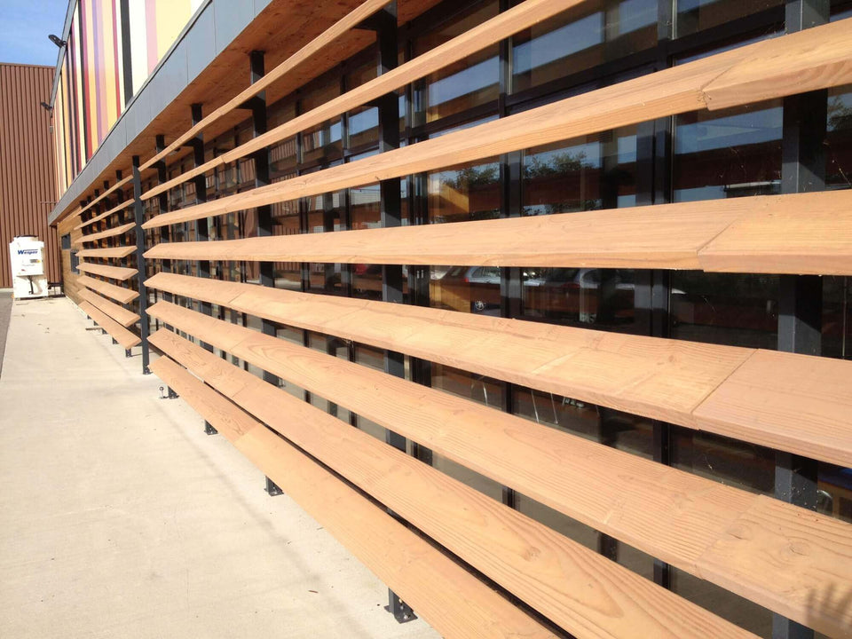 Larch wood finished with Hybrid Wood Protector.