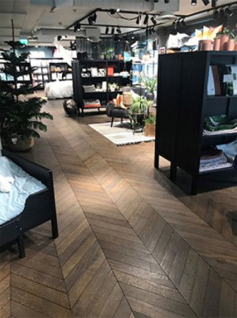 Wooden parquet floors finished with Rubio Monocoat Oil Plus 2C.