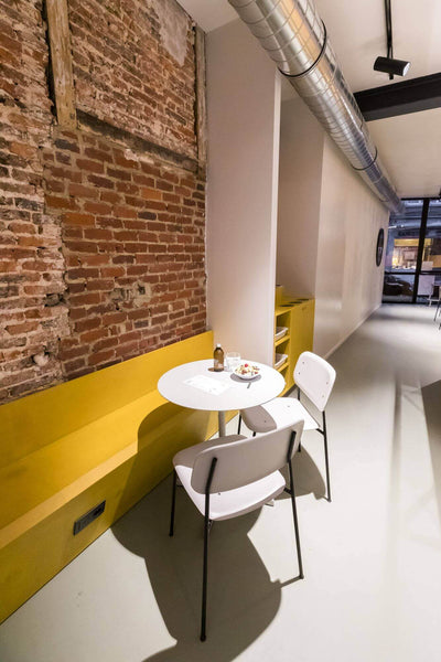 Rubio Monocoat used to finished wood in Belgian restaurant.