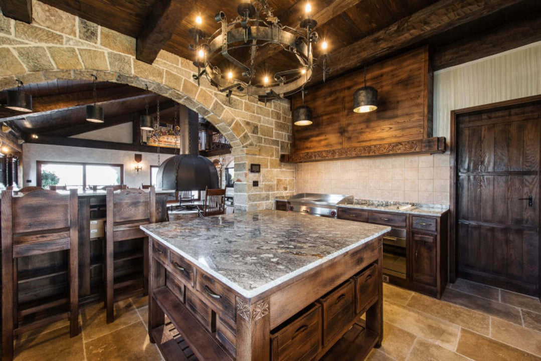 Serbian kitchen with wooden features finished with Rubio Monocoat Oil Plus 2C.