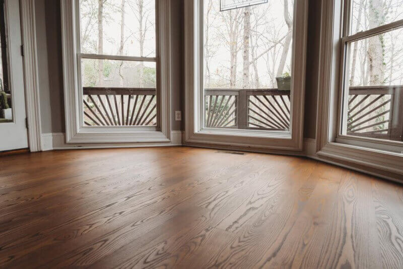 Alcove allows light to illuminate beautiful ash hardwood flooring finished with Rubio Monocoat.
