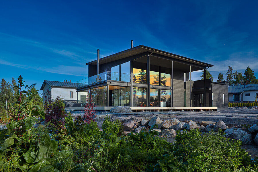 Luxury home finished with ecological wood finish