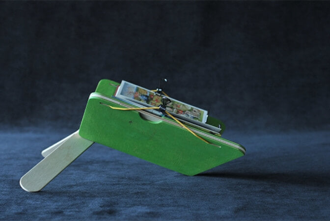 Colorful book saddle.