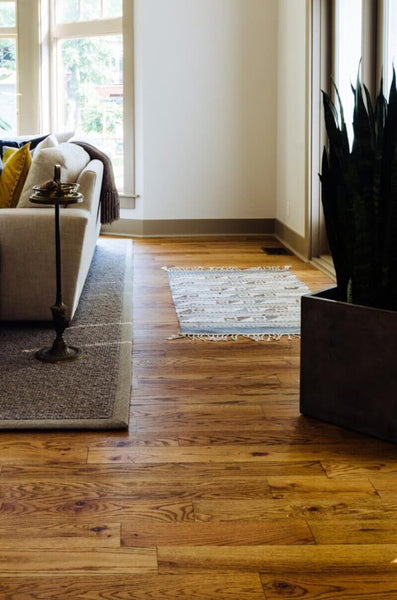 Hardwood flooring finished with Rubio Monocoat.