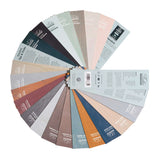 Rubio Monocoat DuroGrit and WoodCream Paper Fan Deck opened and showing the back