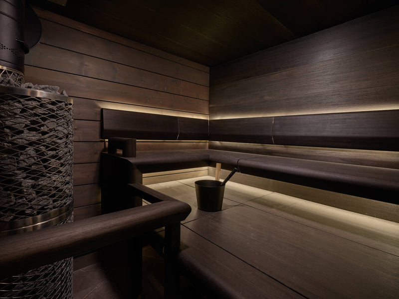 A sauna finished with Rubio Monocoat products.