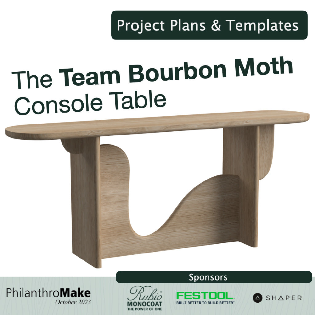 Philanthromake 2023 Bourbon Moth Console Table