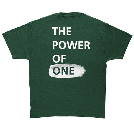 Forest green Power of One t-shirt back