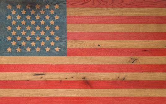 Rubio Monocoat USA wooden flag