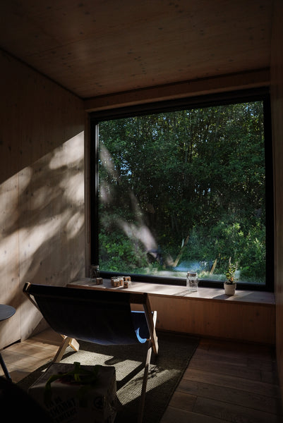 Interior of the Slow Cabins in Belgium.