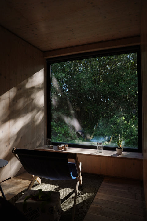 Interior of the Slow Cabins in Belgium.