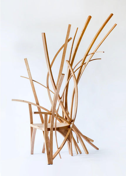 A unique chair made from European oak finished using Rubio Monocoat Pure.