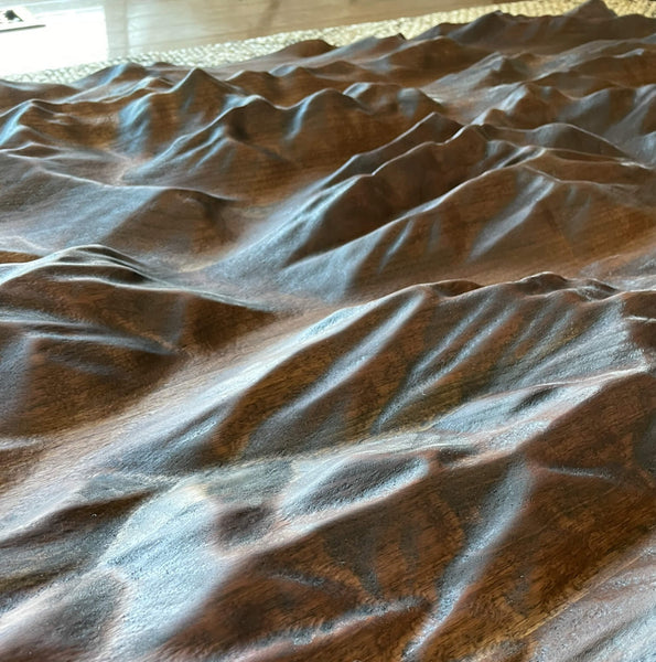 Canadian Rocky Mountain topographic map finished with Oil Plus 2C. 
