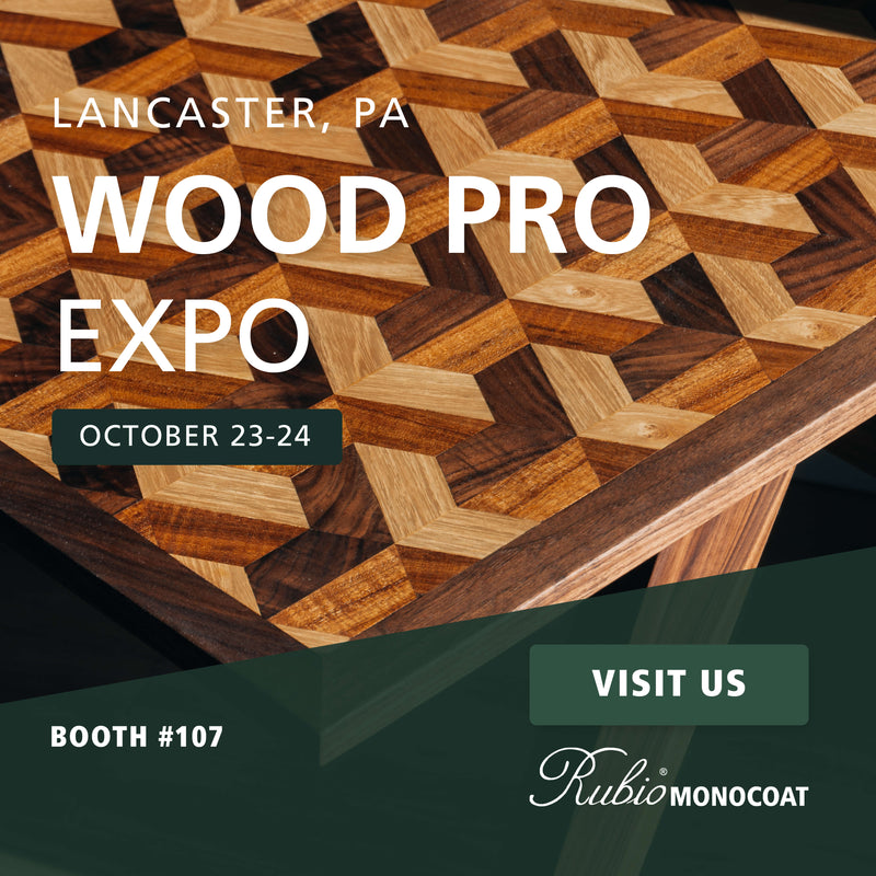 Rubio Monocoat USA will be exhibiting at the Wood Pro Expo in Lancaster, Pennsylvania October 23-24 at booth 107.