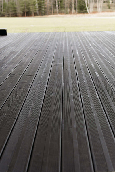 Beautiful wooden deck finished with Rubio Monocoat hardwax oil wood finish.